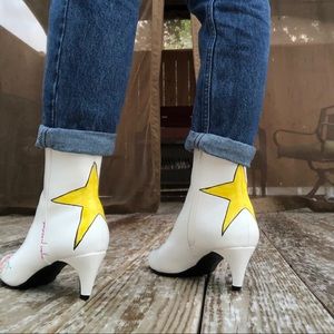 White Heel Booties 🌟